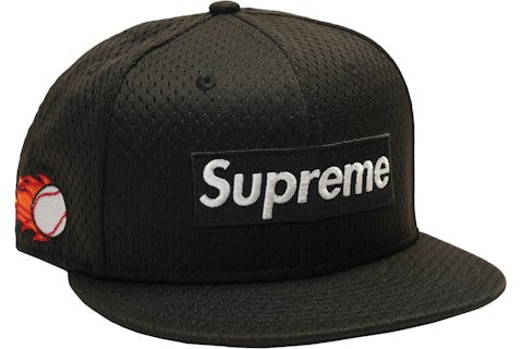 Cappellino Supreme New Era Mesh Box Logo Nero Uomo SS18 IT