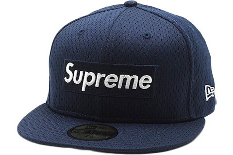 Supreme Box Logo Mesh Back New Era ネイビー Supreme New Era Mesh Box Logo Cap Navy Men's - SS18 - US
