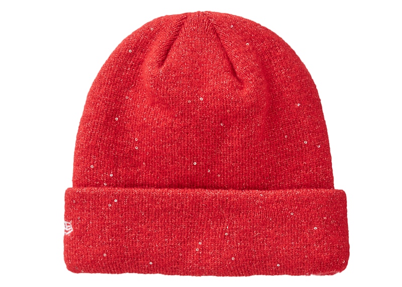 Supreme New Era Metallic Arc Beanie Red - SS23 - GB