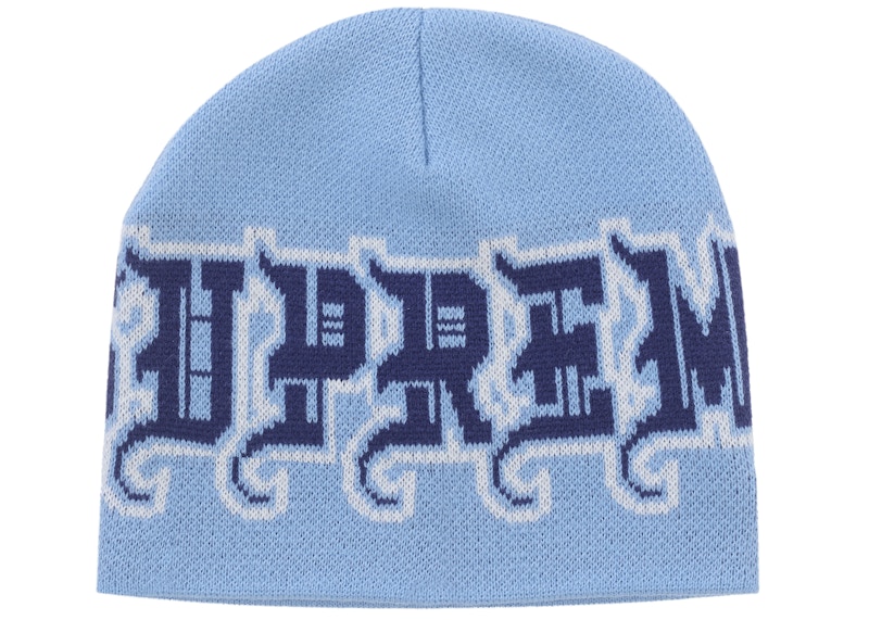 Supreme New Era Outline Beanie Light Blue - FW25 - US