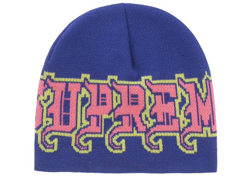 Supreme New Era Outline Beanie Navy - FW25 - GB