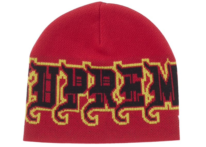 Supreme New Era Outline Beanie Red - FW25 - JP