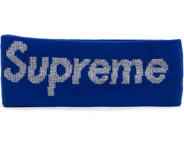 Supreme New Era Reflective Logo Headband (FW 16) Royal