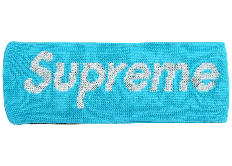 Supreme New Era Reflective Logo Headband (FW 17) Teal - FW17 - US