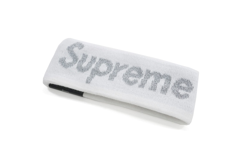 Supreme New Era Reflective Logo Headband (FW 16) White - FW16 - JP