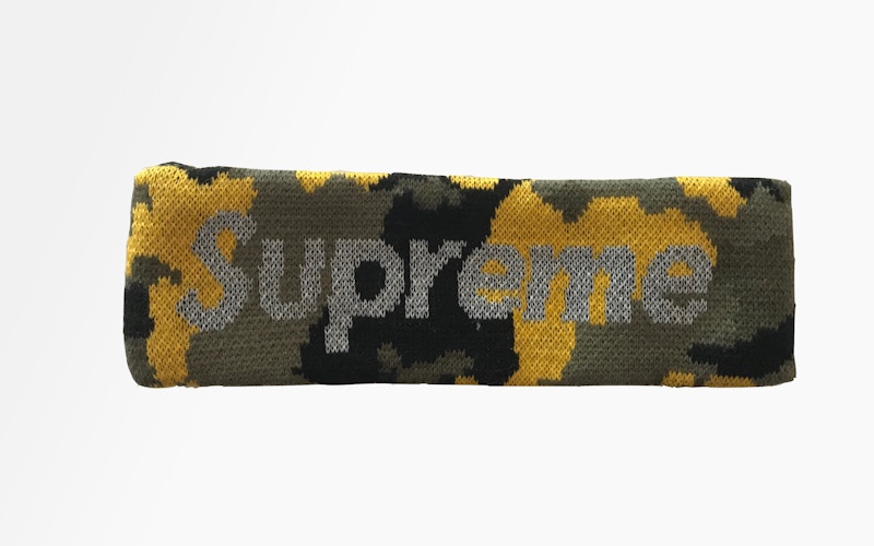 Supreme headband yellow on sale camo