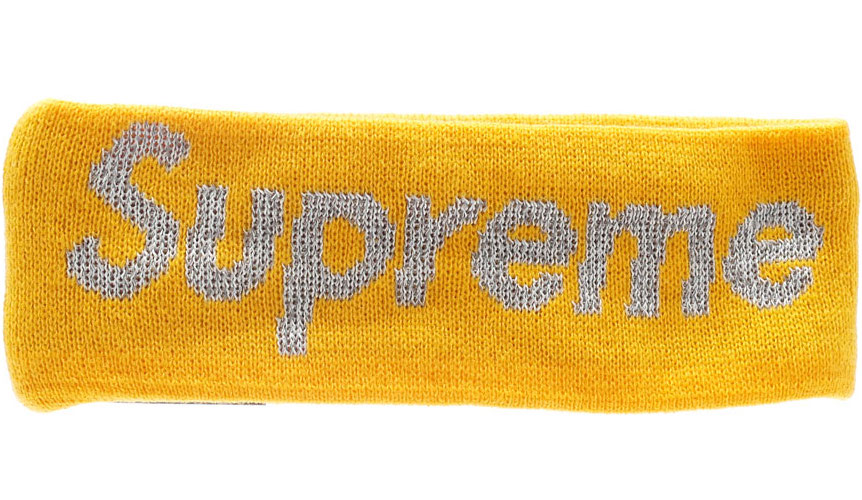 Supreme New Era Reflective Logo Headband (FW 16) Yellow - FW16