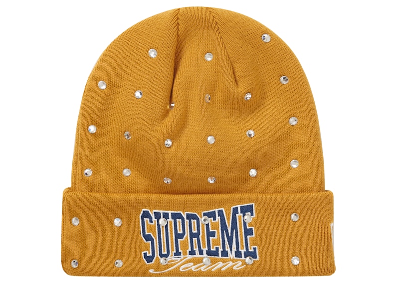 Supreme New Era Rhinestone Beanie Light Mustard - FW21 - JP