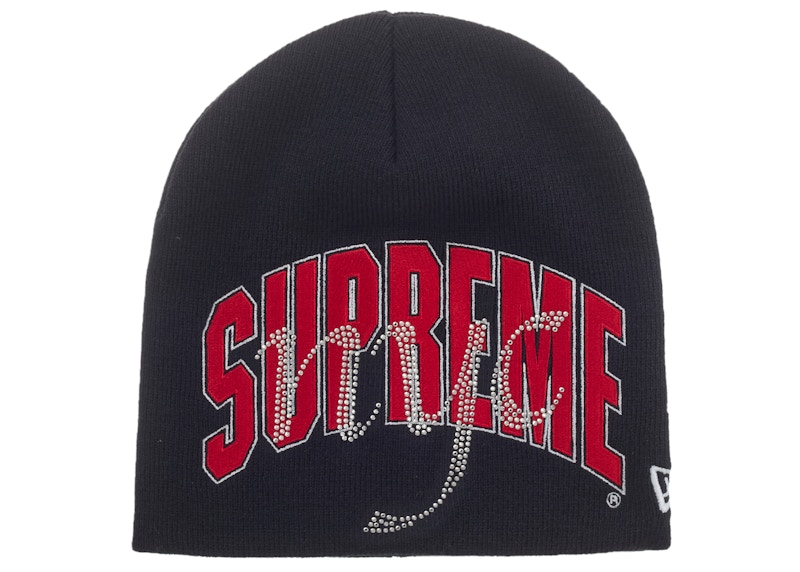 Supreme New Era Rhinestone Beanie (SS26) Navy