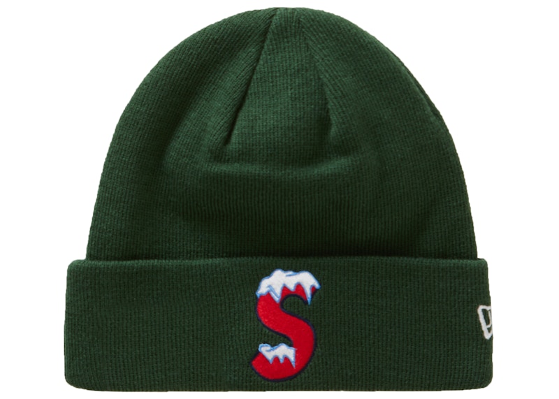 supreme 新品未使用new era s logo beanie Olive-