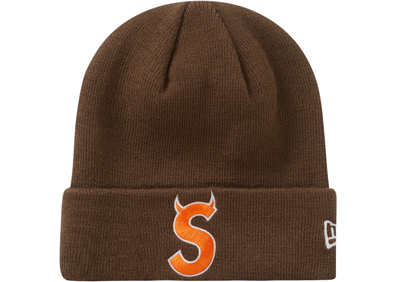 Supreme New Era S Logo Beanie (FW22) Brown