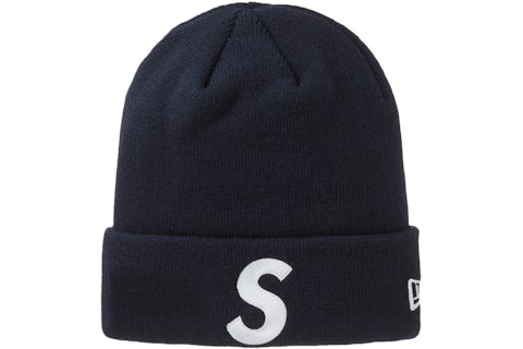 Supreme New Era S Logo Beanie Navy FW23 US - Main Image