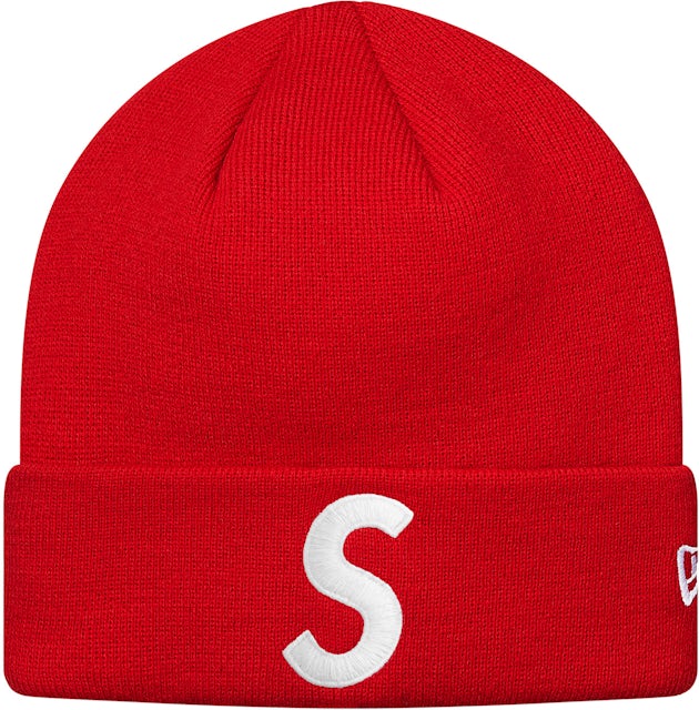 Supreme New Era S Logo Beanie Red