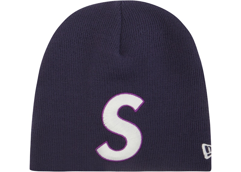 Supreme Sロゴ beanie Newera Navy - ニットキャップ/ビーニー