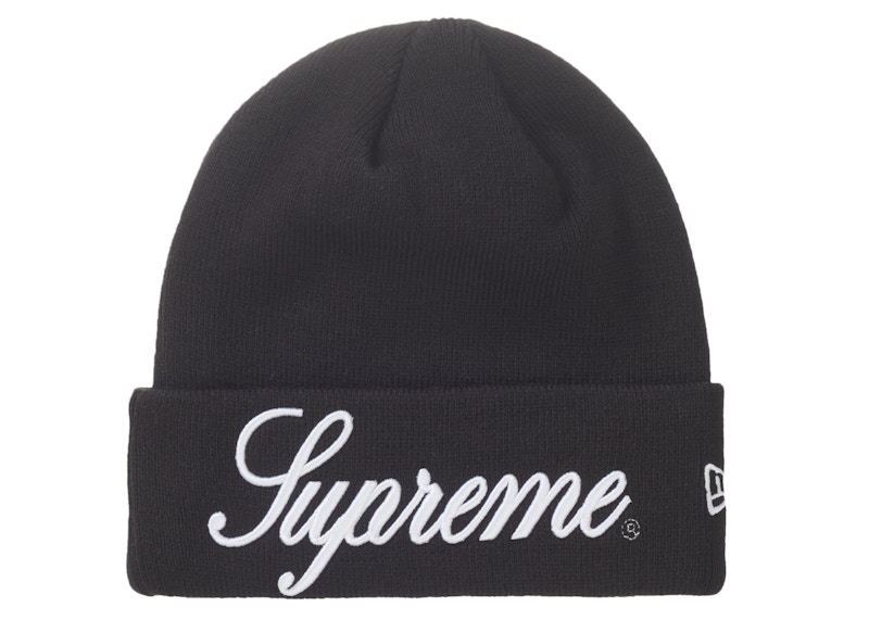 Supreme New Era Script Beanie Black - FW24 - US