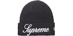 Supreme New Era Script Beanie Black