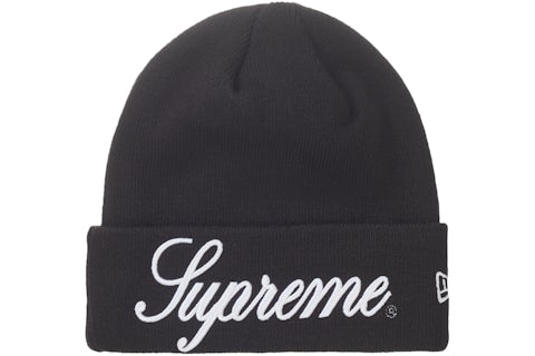Supreme New Era Script Beanie Black FW24 US