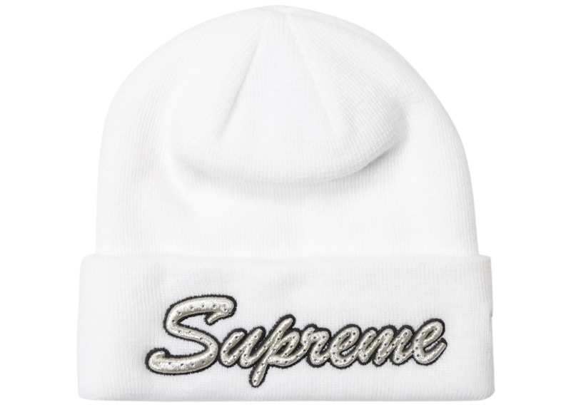 Supreme New Era Script Beanie (FW18) white - FW18 - US