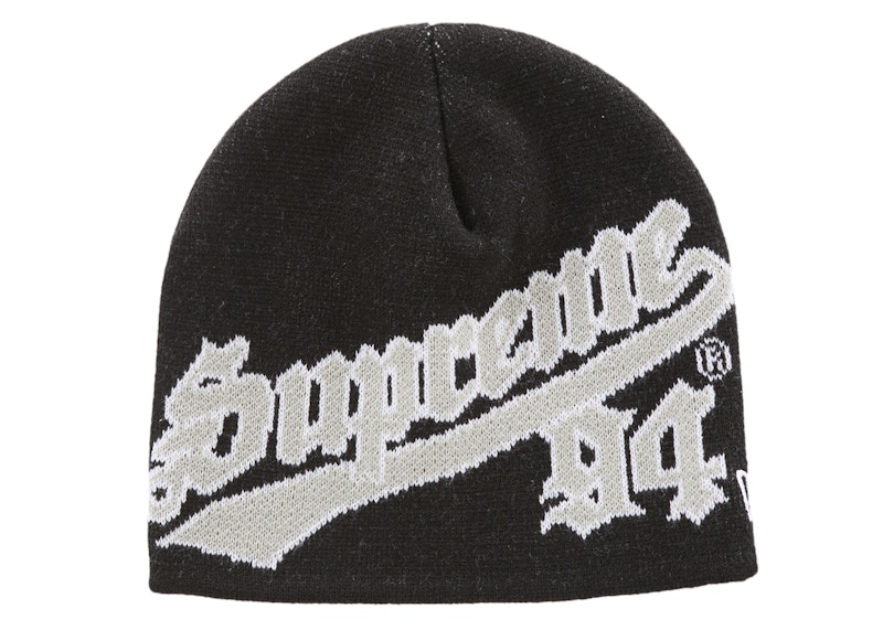 黒 Supreme Classic Script Beanieニット帽/ビーニー - signo.ae