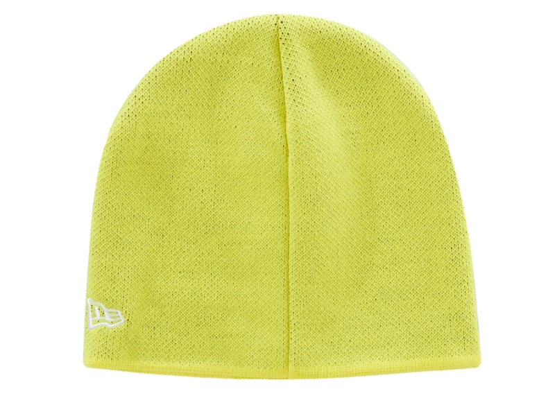 安心の正規品は シュプリーム New Era Script Beanie イエロー