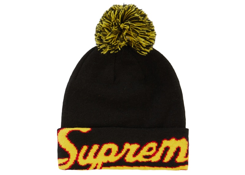 Supreme New Era Script Cuff Beanie Black - FW19 - US