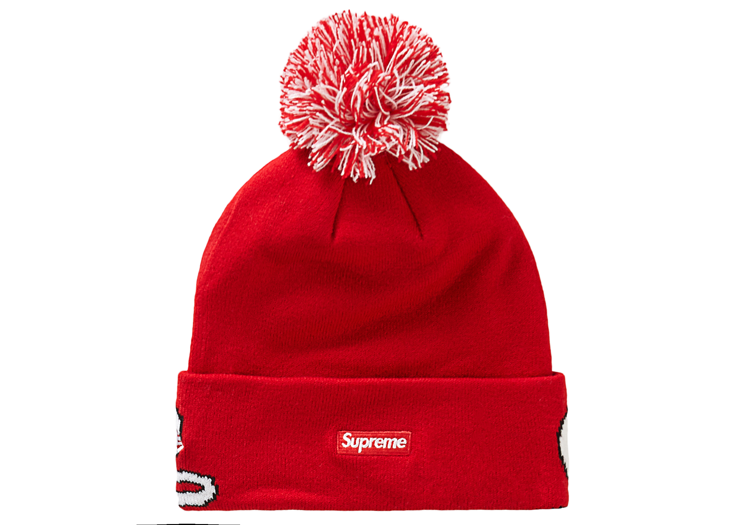 Supreme New Era Script Cuff Beanie Red - FW19 - JP