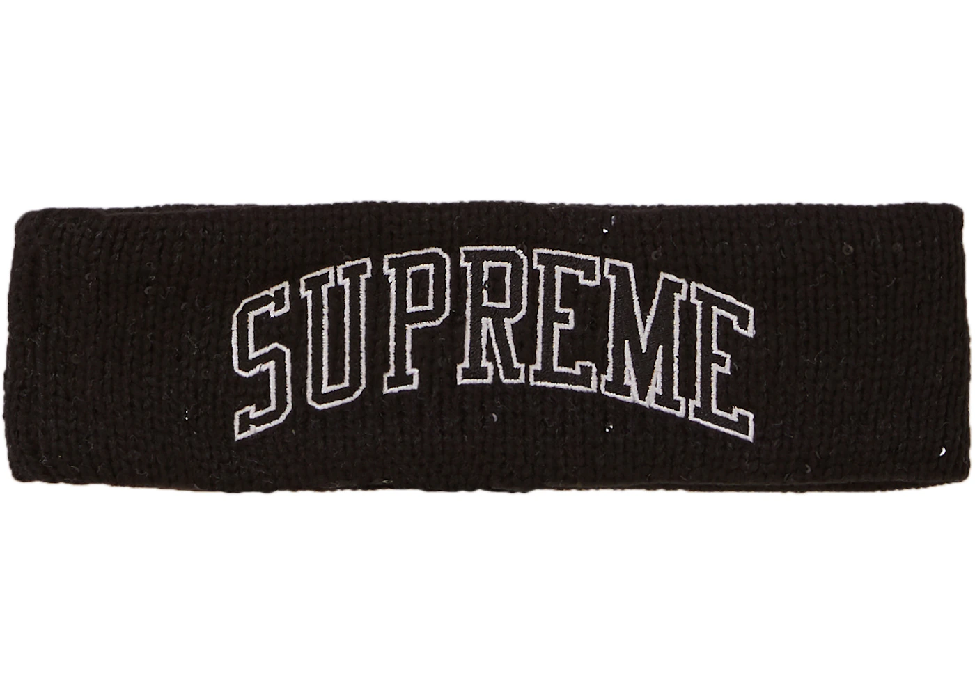 Black and white supreme headband Clearance