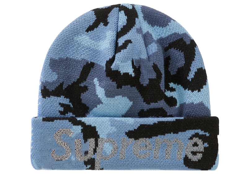 Supreme New Era Split Beanie Blue - FW22 - US