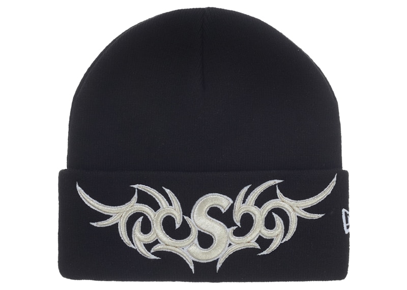 Supreme New Era Tribal S Logo Beanie Black - US