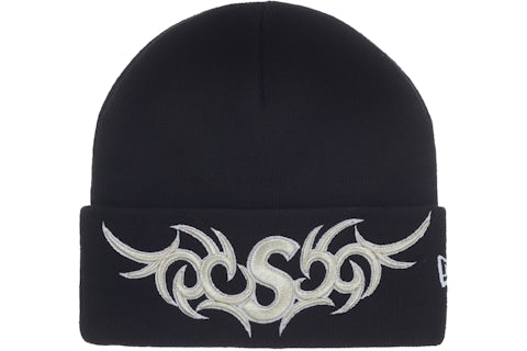Supreme New Era Tribal S Logo Beanie Black FW25 US