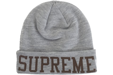 Supreme New Era Varsity Berretto Grigio mélange FW23 IT