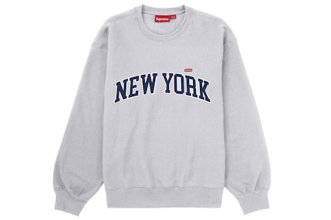 Supreme New York Shop Small Box Crewneck Ash Grey Men's SS24 US