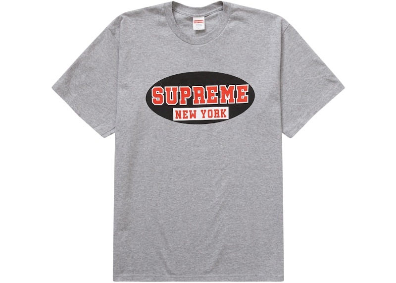 Supreme New York Tee Heather Grey Men's - SS23 - US