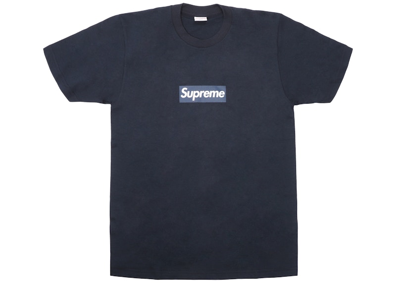 Supreme New York Yankees Box Logo Tee Navy Men's - SS15 - US