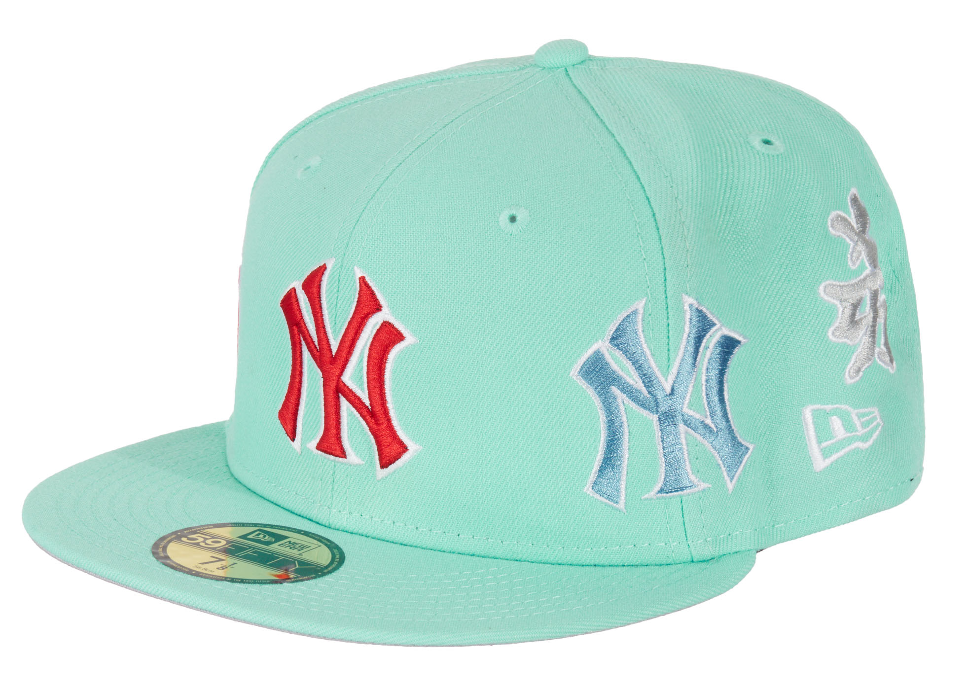 Supreme New York Yankees Kanji New Era Fitted Hat Light Aqua 