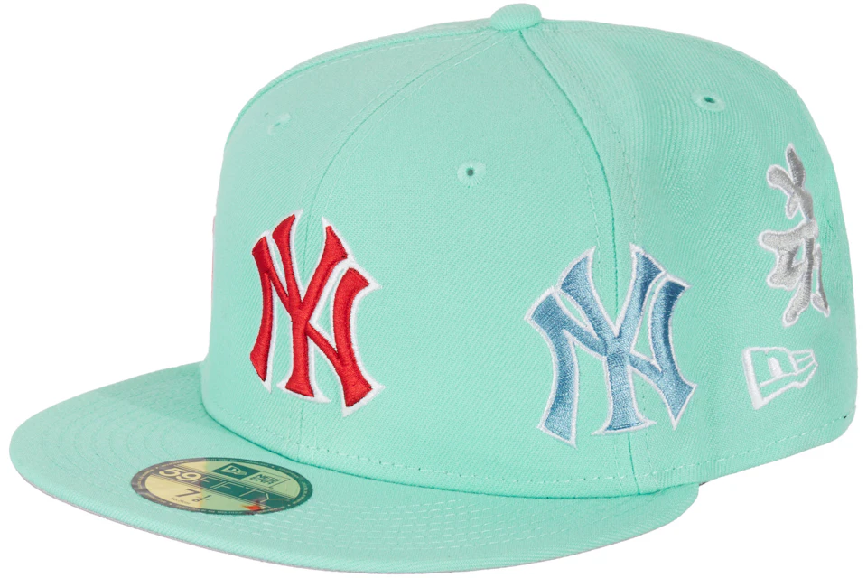 Supreme New York Yankees Kanji New Era Fitted Hat Light Aqua - FW22 - CN