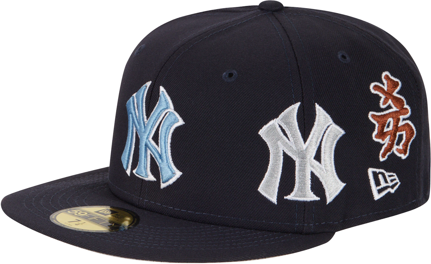 Supreme New York Yankees Kanji New Era Fitted Hat NavySupreme New
