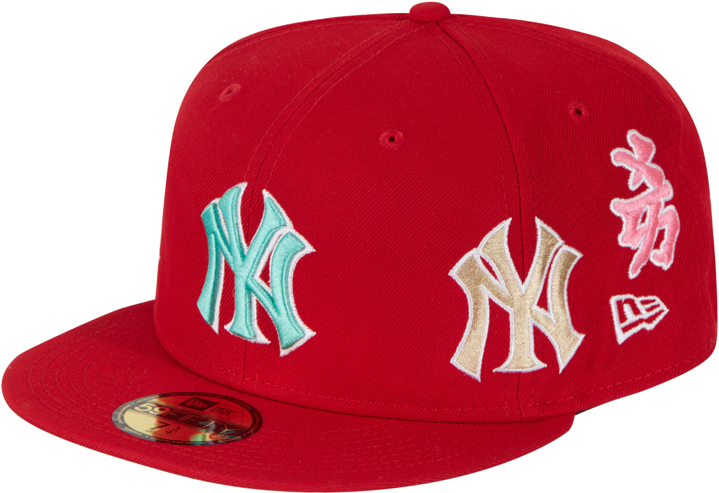 Supreme New York Classic New Era Hat 7 1/2 Red Box Logo Cap Rare Vtg LA  Japan
