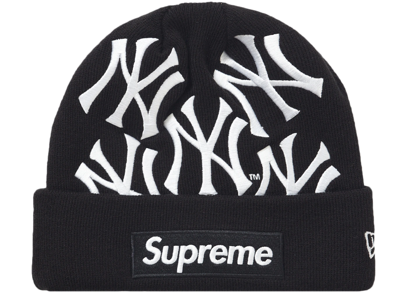 Supreme New York Yankees New Era Box Logo Beanie Black FW21 US