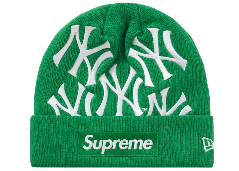 Supreme Yankees Box Logo Beanie Tan-