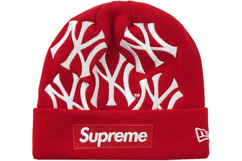 Supreme New York Yankees New Era Box Logo Beanie Red FW21 US
