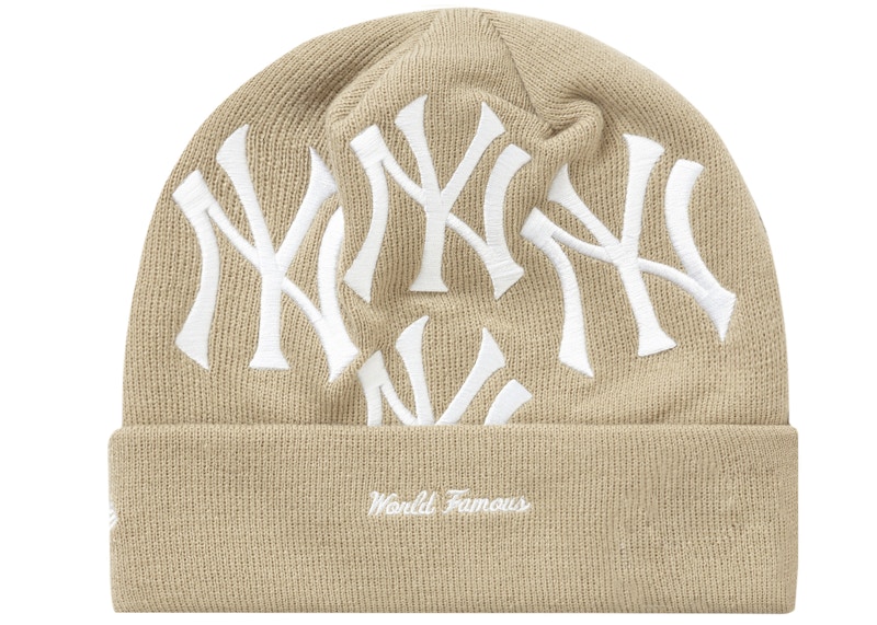 Supreme New York Yankees New Era Box Logo Beanie Tan - FW21 - GB