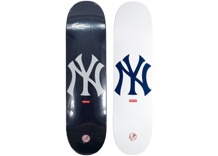 Supreme New York Yankees Skateboard Deck Navy/White Set - US