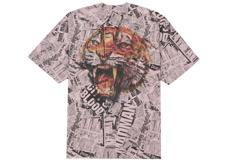 Supreme Newspaper S/S Top Pink Men's - SS25 - US