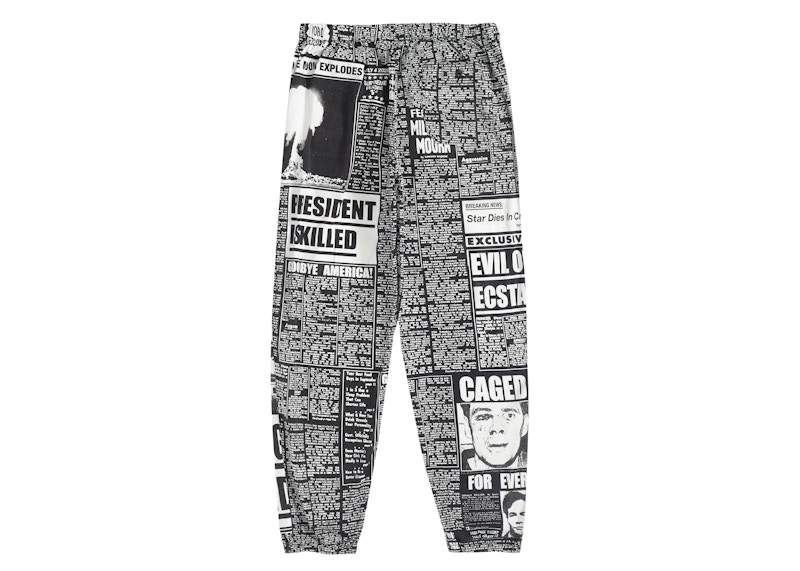 supreme newsprint skate pants-