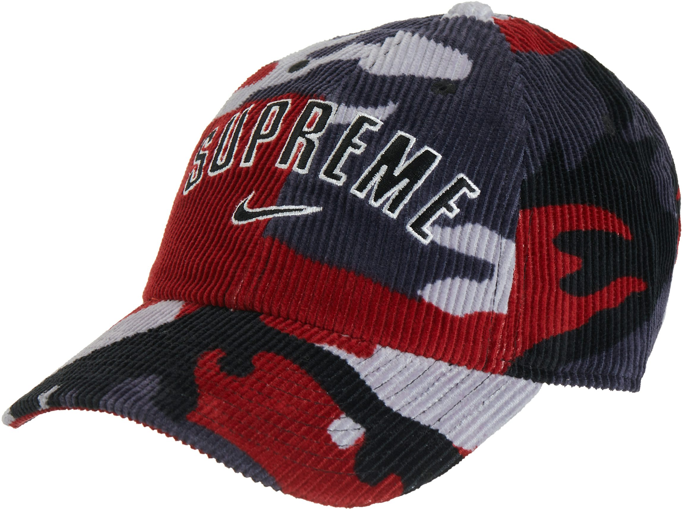 Supreme Multi Color Logo 6-Panel Camp Cap Hat