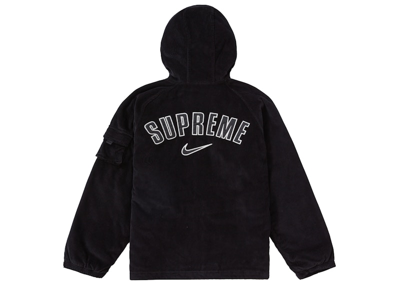 Supreme Nike Arc Corduroy Hooded Jacket Black - SS22 メンズ - JP