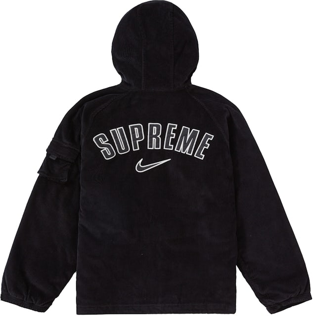 Supreme Nike Arc Corduroy Hooded Jacket 3colors Black Purple Red Camo Size  S-XXL