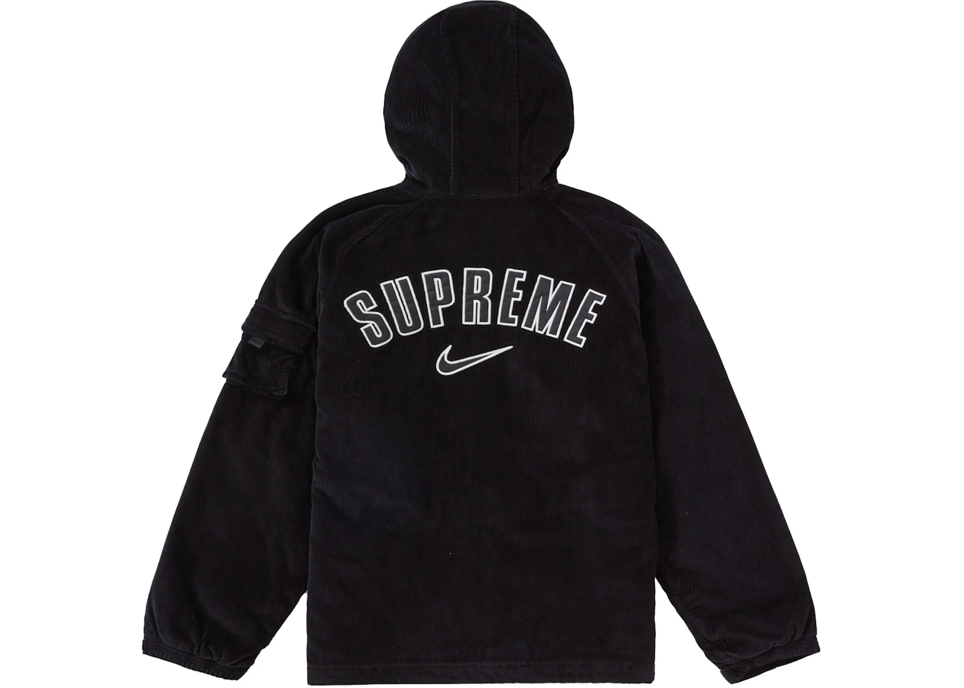 Chaqueta con capucha Supreme Nike Arc Corduroy en negro Hombre