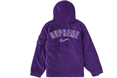 Giacca con cappuccio Supreme Nike Arc a coste viola Uomo SS22 IT